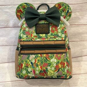 Disney Green Floral Kids Backpack with Bow